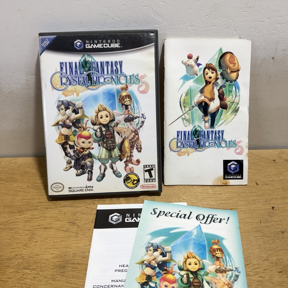 Final Fantasy Crystal Chronicles Nintendo GameCube 2004 CIB Tested Square Enix